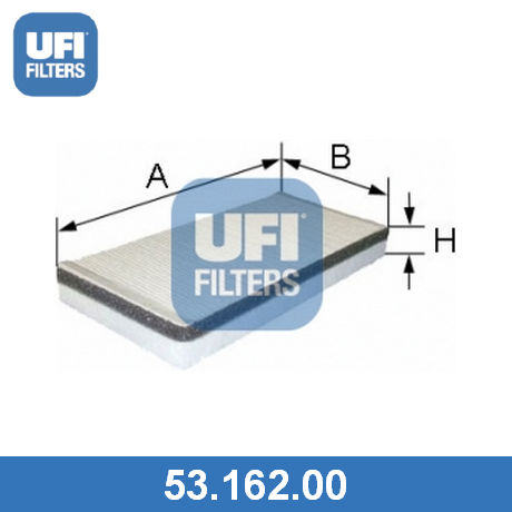 53.162.00 UFI UFI  Фильтр салонный; Фильтр кондиционера; Фильтр очистки воздуха в салоне;