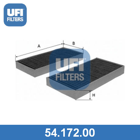 54.172.00 UFI UFI  Фильтр салонный; Фильтр кондиционера; Фильтр очистки воздуха в салоне;
