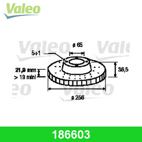 186603 VALEO  Тормозной диск