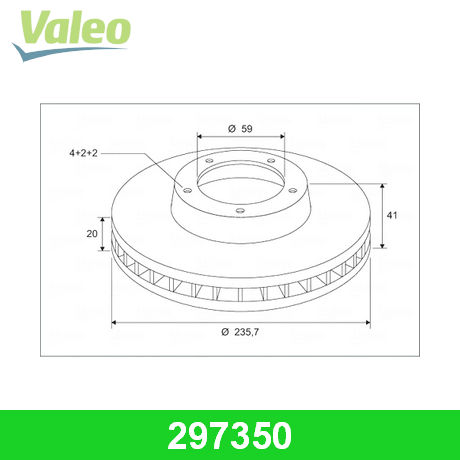297350 VALEO  Тормозной диск