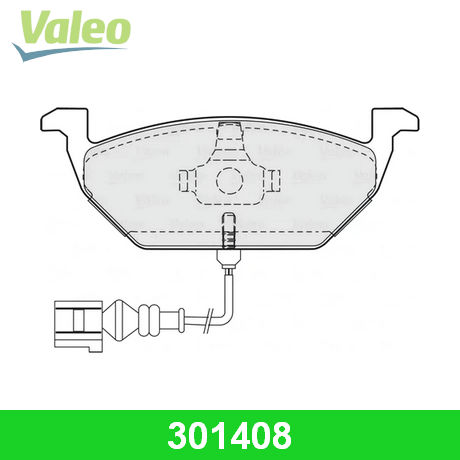 301408 VALEO  Комплект тормозных колодок, дисковый тормоз