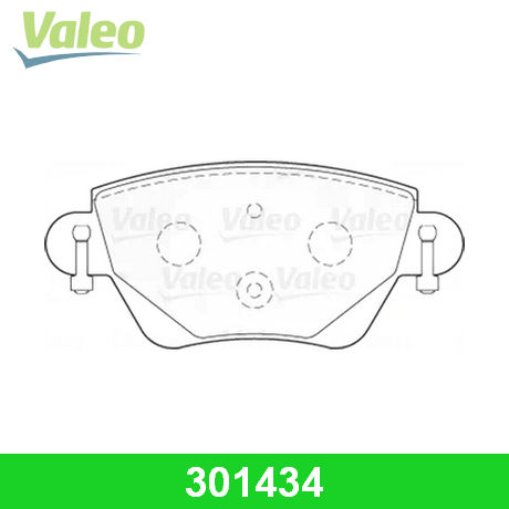 301434 VALEO  Комплект тормозных колодок, дисковый тормоз
