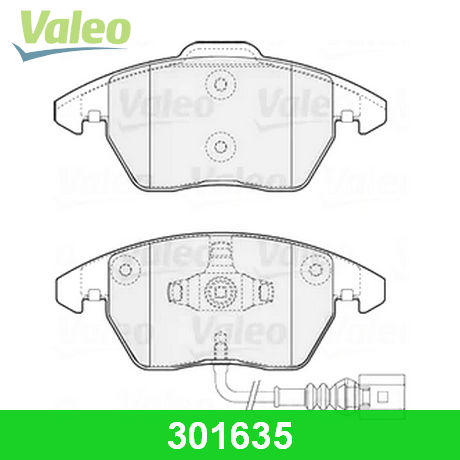 301635 VALEO  Комплект тормозных колодок, дисковый тормоз
