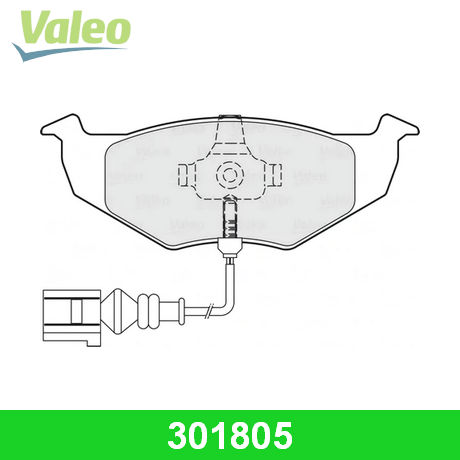301805 VALEO  Комплект тормозных колодок, дисковый тормоз