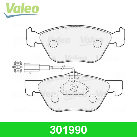 301990 VALEO  Комплект тормозных колодок, дисковый тормоз