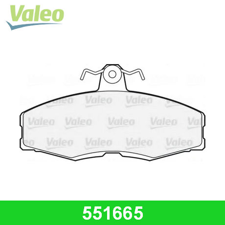 551665 VALEO  Комплект тормозных колодок, дисковый тормоз