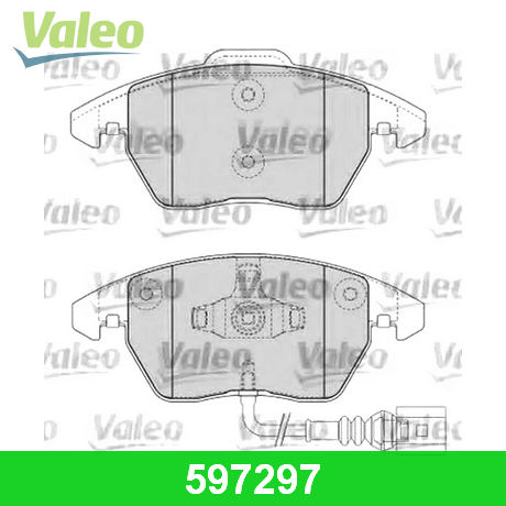 597297 VALEO  Комплект тормозных колодок, дисковый тормоз