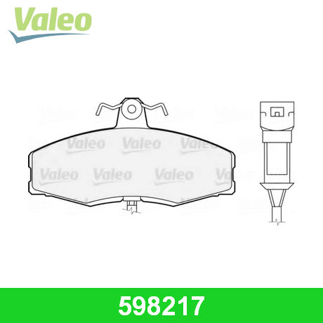 598217 VALEO  Комплект тормозных колодок, дисковый тормоз