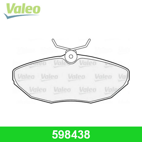 598438 VALEO  Комплект тормозных колодок, дисковый тормоз