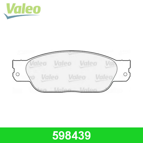 598439 VALEO VALEO  Колодки тормозные дисковые комплект