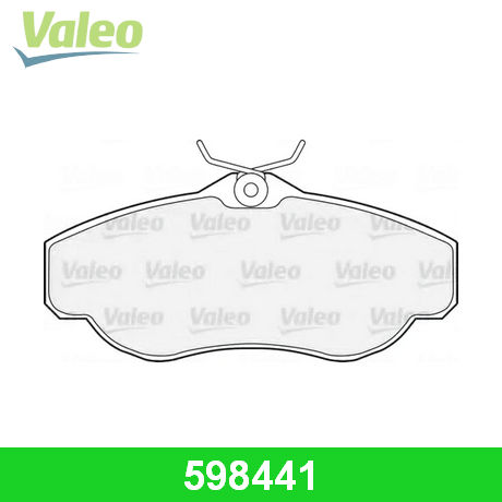 598441 VALEO  Комплект тормозных колодок, дисковый тормоз