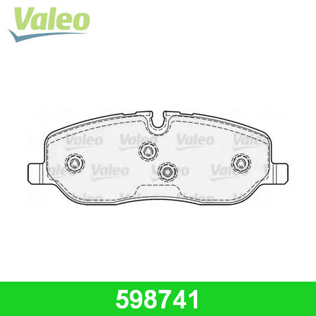 598741 VALEO  Комплект тормозных колодок, дисковый тормоз