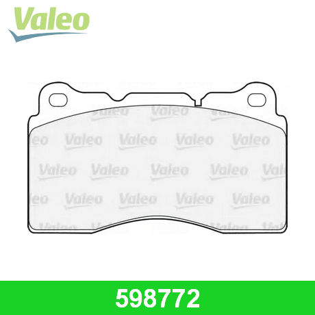 598772 VALEO  Комплект тормозных колодок, дисковый тормоз