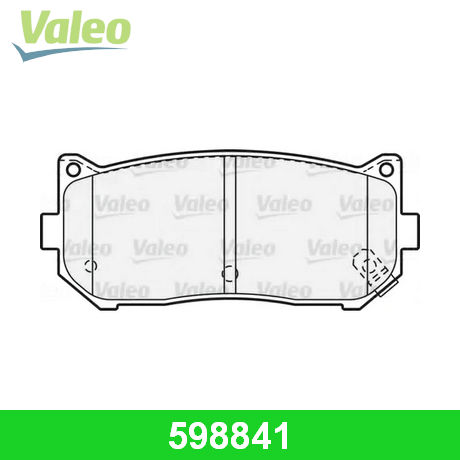 598841 VALEO  Комплект тормозных колодок, дисковый тормоз