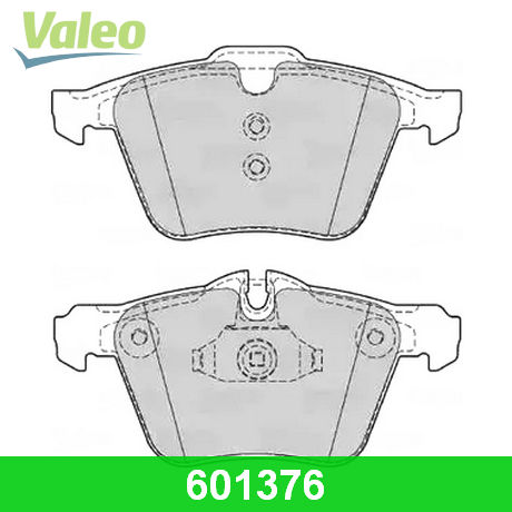601376 VALEO  Комплект тормозных колодок, дисковый тормоз