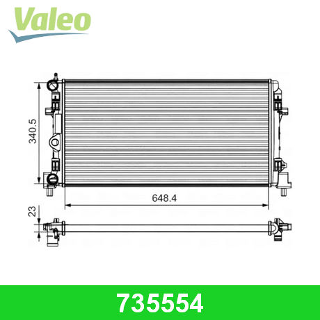 735554 VALEO  Радиатор, охлаждение двигателя
