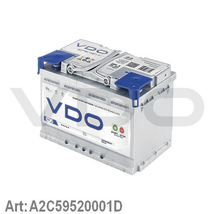 A2C59520001D VDO  Стартерная аккумуляторная батарея; Стартерная аккумуляторная батарея