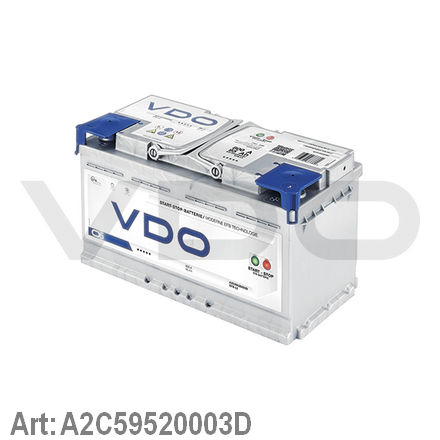 A2C59520003D VDO  Стартерная аккумуляторная батарея; Стартерная аккумуляторная батарея
