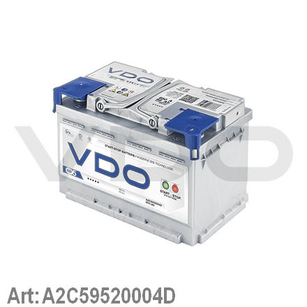 A2C59520004D VDO  Стартерная аккумуляторная батарея; Стартерная аккумуляторная батарея