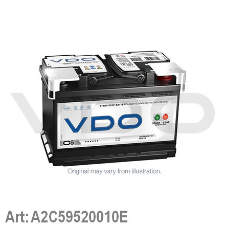 A2C59520010E VDO  Стартерная аккумуляторная батарея; Стартерная аккумуляторная батарея