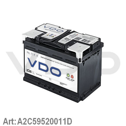 A2C59520011D VDO  Стартерная аккумуляторная батарея; Стартерная аккумуляторная батарея