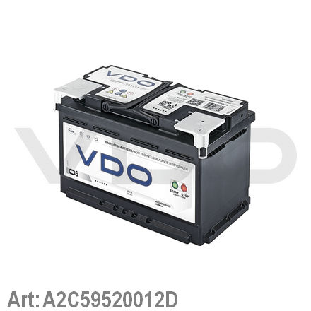 A2C59520012D VDO  Стартерная аккумуляторная батарея; Стартерная аккумуляторная батарея