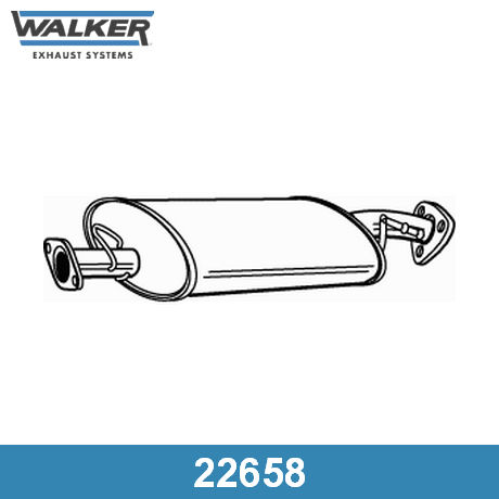22658 WALKER  Средний глушитель выхлопных газов
