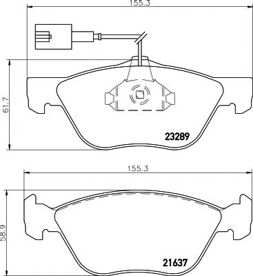 T1099 PAGID  Комплект тормозных колодок, дисковый тормоз