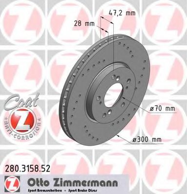 280.3158.52 ZIMMERMANN  Тормозной диск
