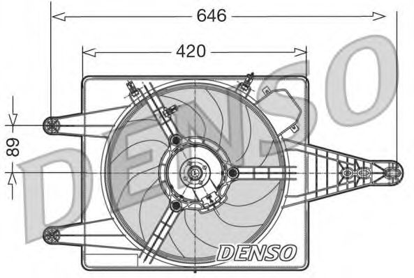 DER01010 DENSO  Вентилятор, охлаждение двигателя