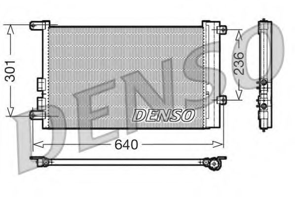 DCN01016 DENSO  Конденсатор, кондиционер