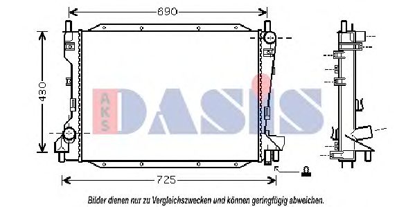 370020N AKS DASIS  Радиатор, охлаждение двигателя