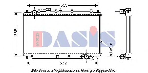 510104N AKS DASIS  Радиатор, охлаждение двигателя