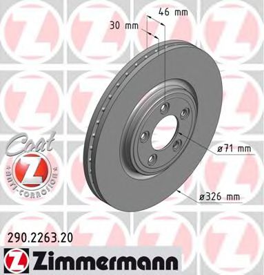 290.2263.20 ZIMMERMANN  Тормозной диск