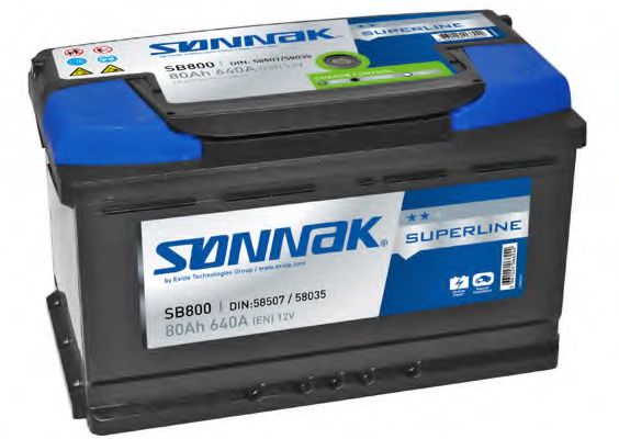 SB800 SONNAK  Стартерная аккумуляторная батарея; Стартерная аккумуляторная батарея