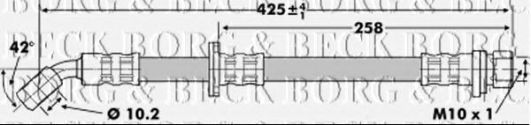 BBH6743 BORG & BECK  Тормозной шланг