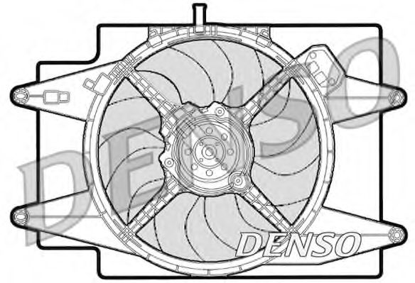 DER01001 DENSO  Вентилятор, охлаждение двигателя