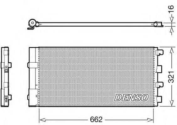 DCN37003 DENSO DENSO  Радиатор кондиционера; Конденсатор