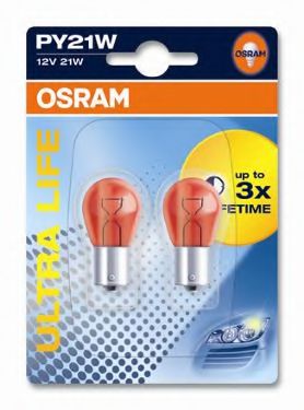 7507ULT-02B OSRAM  Лампа накаливания, фонарь указателя поворота; Лампа накаливания, фара заднего хода; Лампа накаливания, стояночный / габаритный огонь; Лампа накаливания, фонарь указателя поворота