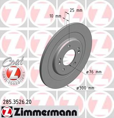 285.3526.20 ZIMMERMANN  Тормозной диск