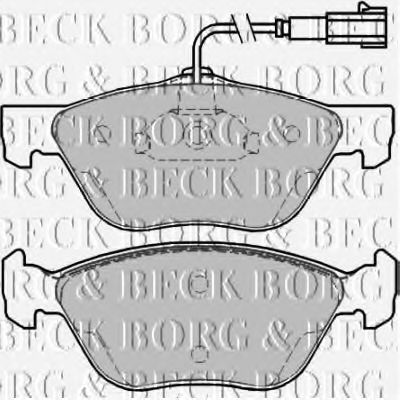 BBP2200 BORG & BECK  Комплект тормозных колодок, дисковый тормоз