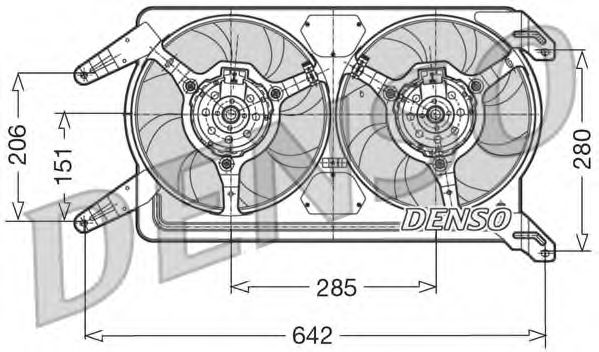DER01012 DENSO  Вентилятор, охлаждение двигателя