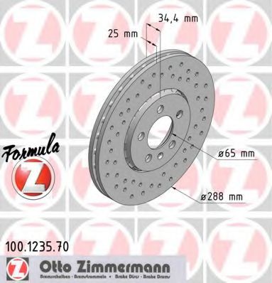 100.1235.70 ZIMMERMANN  Тормозной диск