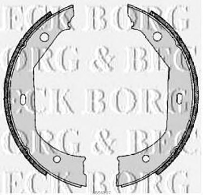 BBS6267 BORG & BECK BORG & BECK  Комплект колодок ручного тормоза; Комплект колодок стояночного тормоза