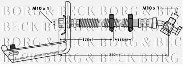 BBH6804 BORG & BECK  Тормозной шланг