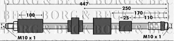 BBH7530 BORG & BECK  Тормозной шланг