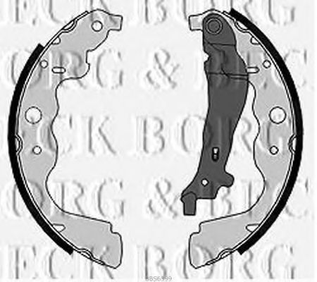 BBS6399 BORG & BECK BORG & BECK  Комплект тормозных колодок барабанные тормоза