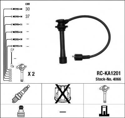 4066 NGK  Комплект проводов зажигания