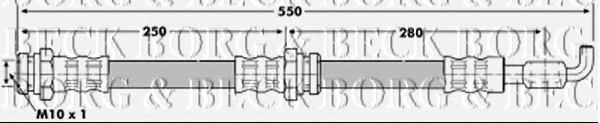 BBH7064 BORG & BECK  Тормозной шланг