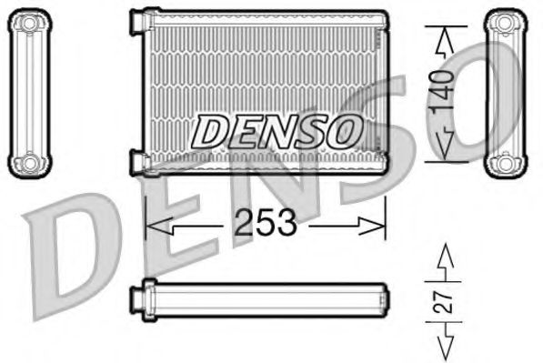 DRR05005 DENSO DENSO  Радиатор печки салона; Радиатор отопителя салона; Теплообменник салона